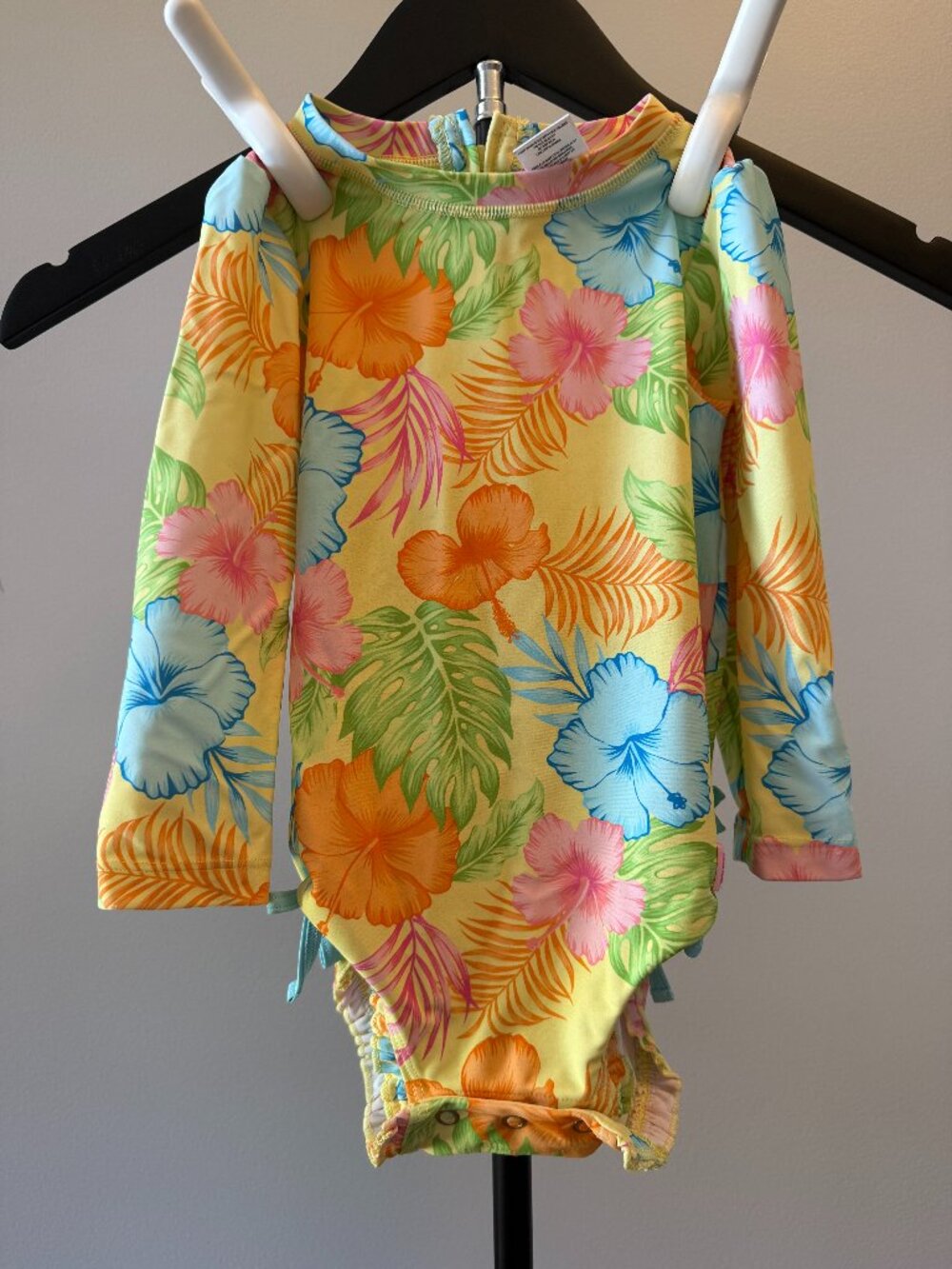 RuffleButts Happy Hula One Piece Rash Guard Size 2T